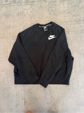 Nike Black Crewneck Sweatshirt with White Swoosh Logo